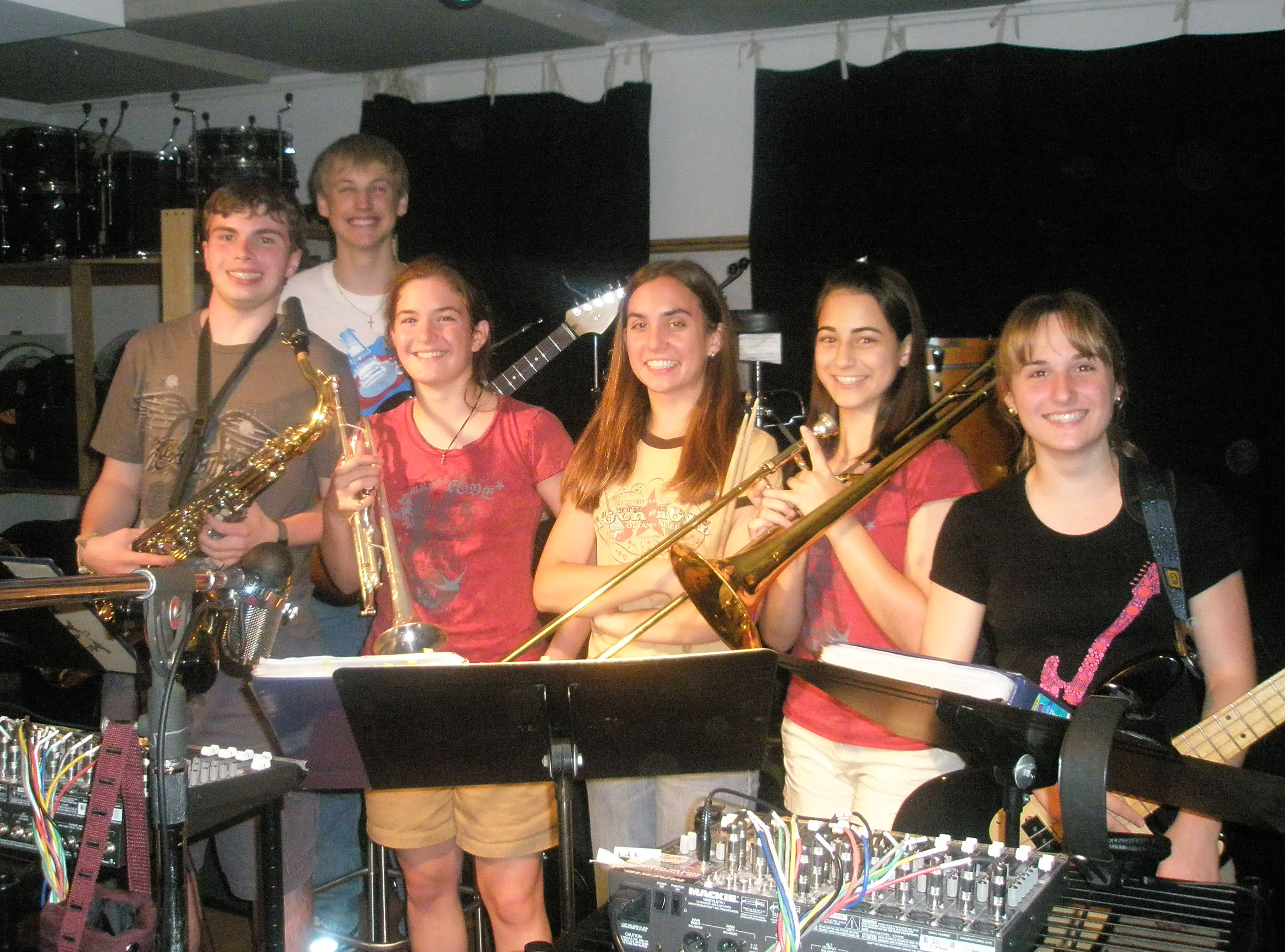 (Front) - James, Claire, Anna, Stephanie, Nicole (Back) - David