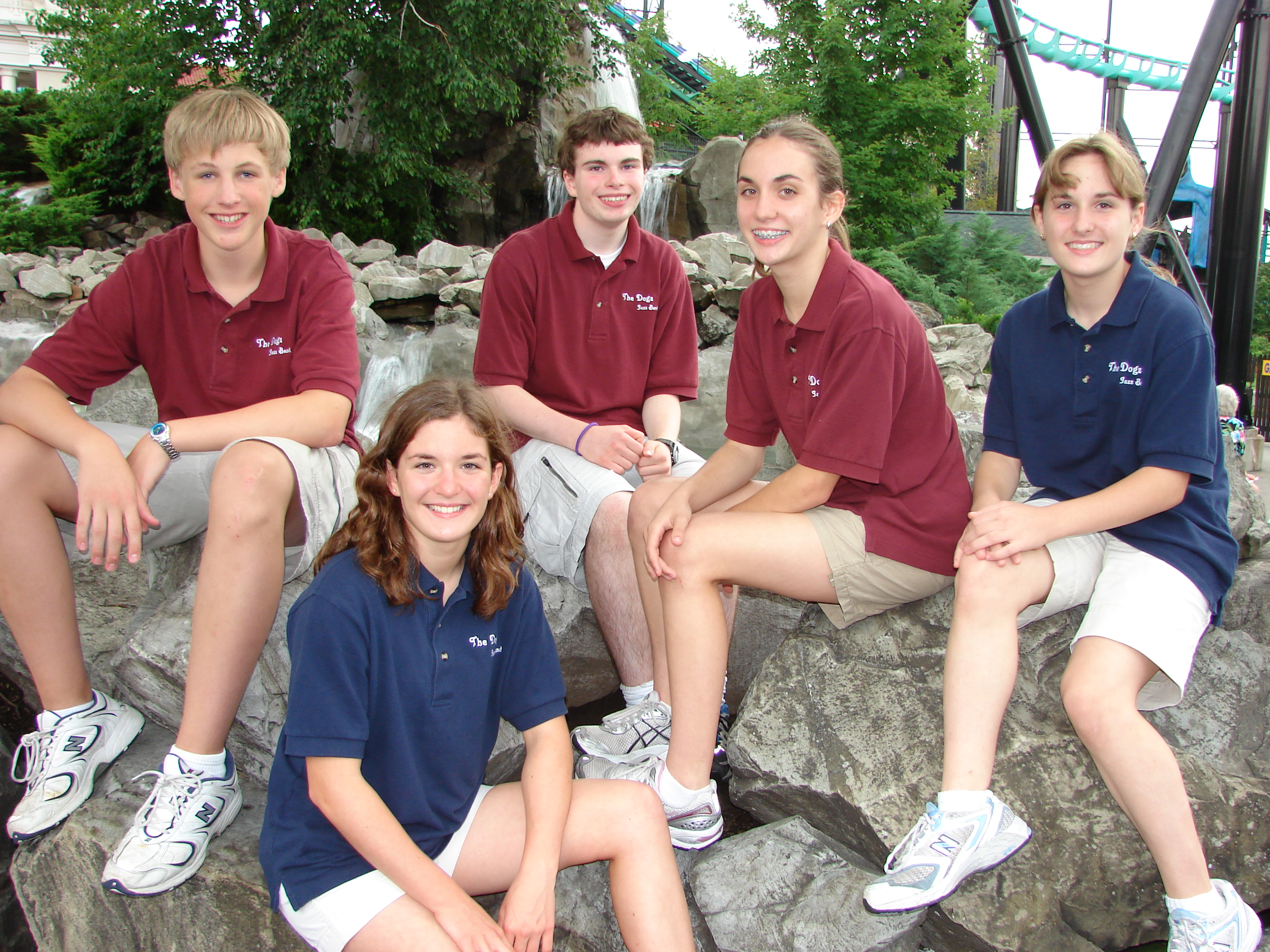 (top row) David, James, Anna, Nicole (bottom row) Claire (Kennywood Park)