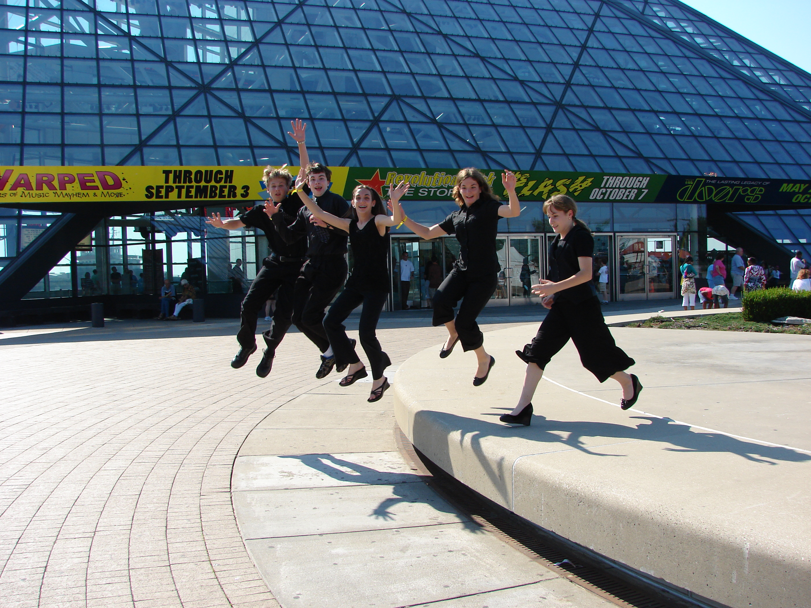 (from left to right) David, James, Anna, Claire, Nicole (Rock and Roll Hall of Fame)