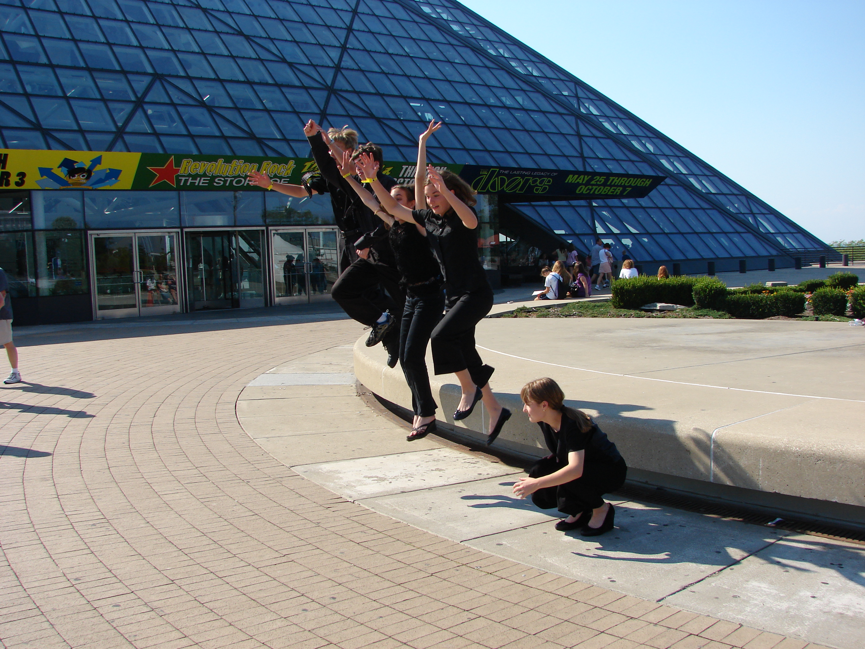 (from left to right) David, James, Anna, Claire, Nicole (Rock and Roll Hall of Fame)